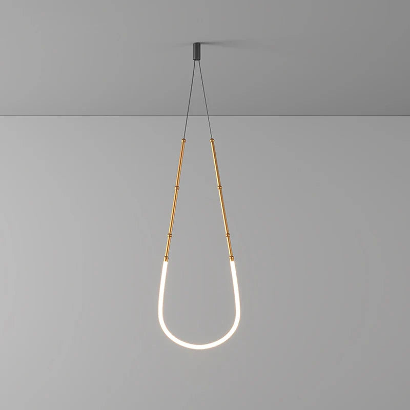 Afralia™ Art Deco Gold Black LED Designer Pendant Light for Dinning Room