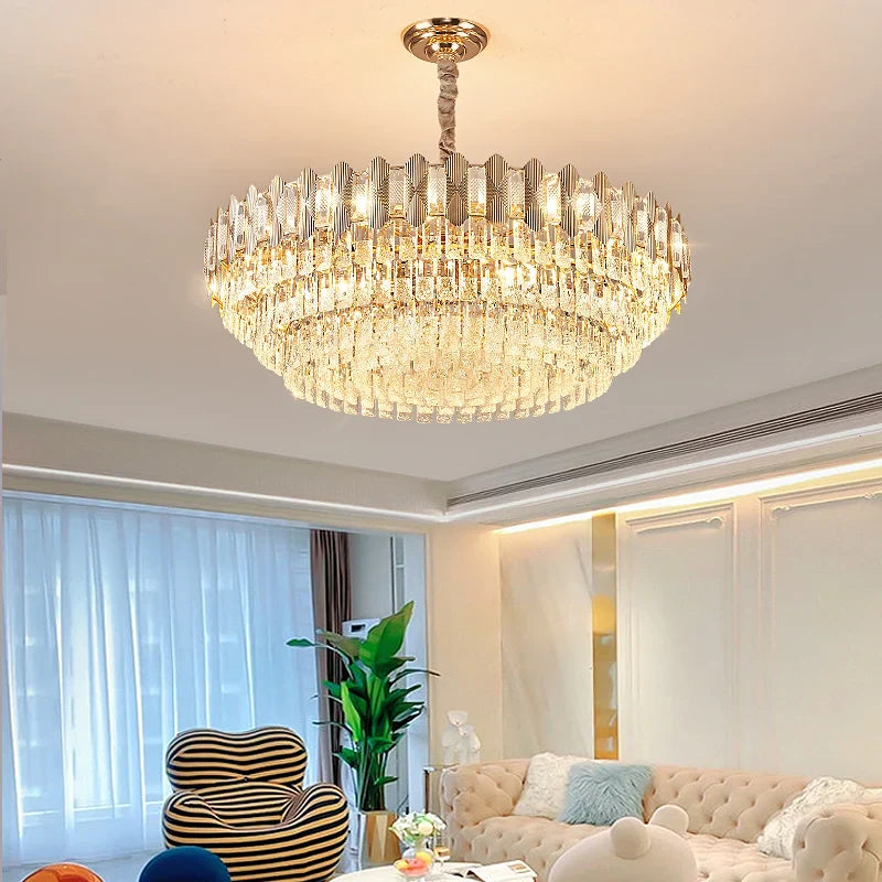 Afralia™ Nordic Crystal Chandelier: Elegant European Luxury for Living & Dining Room