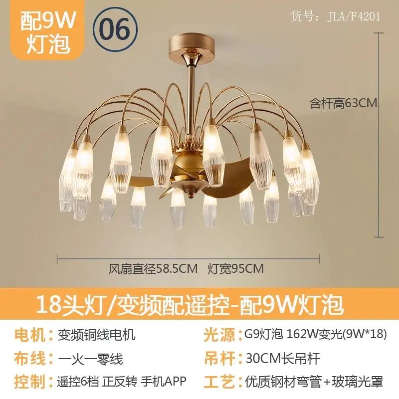 Afralia™ Ceiling Fan Lights with LED, Modern Indoor Lighting for Living Room, Bedroom, Dining Room