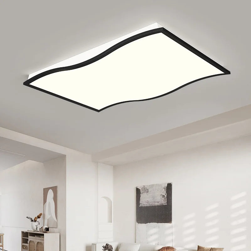 Afralia™ Minimalist LED Ceiling Light in Black & White for Living, Dining, Bedroom & Kitchen