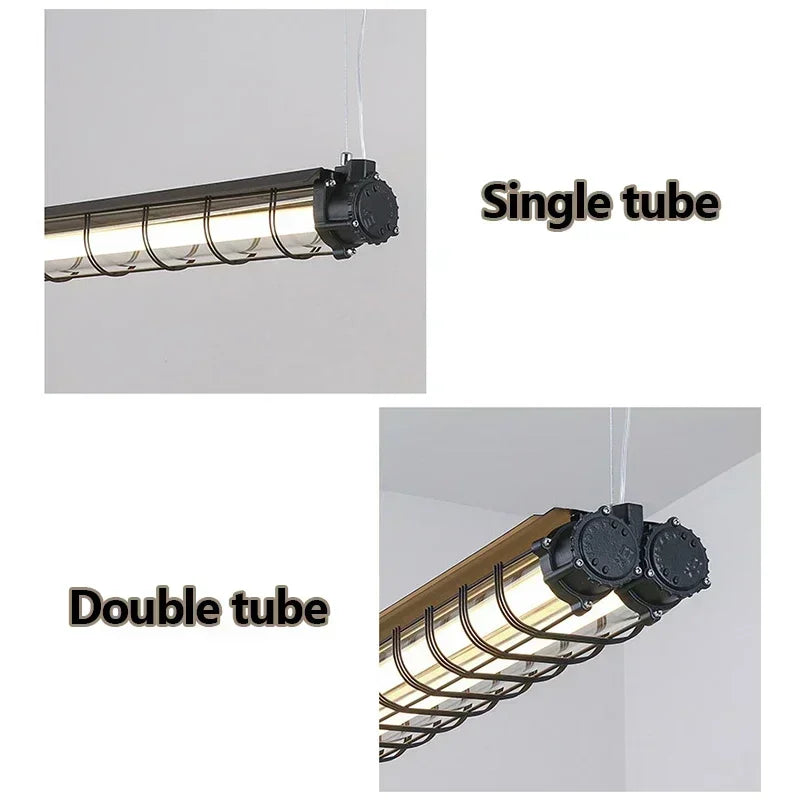 Afralia™ Long Bar Restaurant Pendant Light: Industrial Style for Coffee Shop and Office