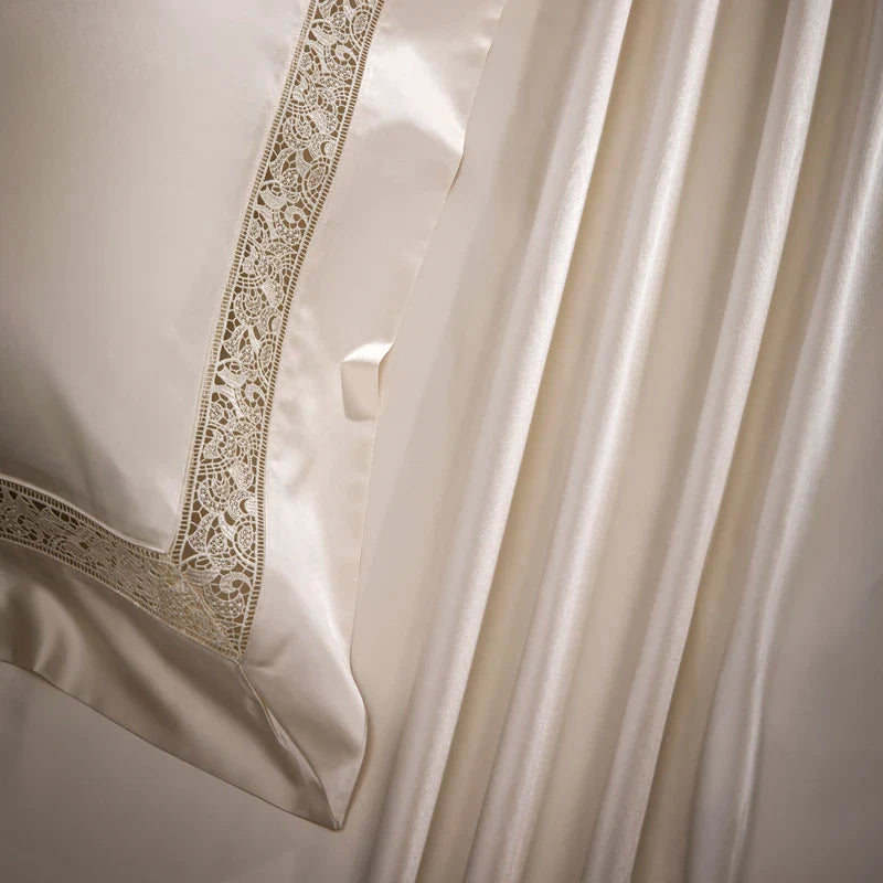 Afralia™ Damask Lyocell Cotton Bedding Set with Soft Silky Finish
