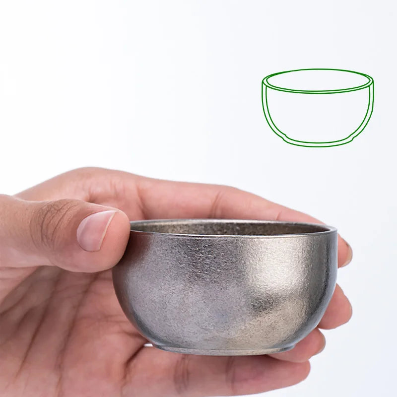 Afralia™ Titanium Tea Cup Set: High Quality, Heat Resistant, Kung Fu Tea Cup