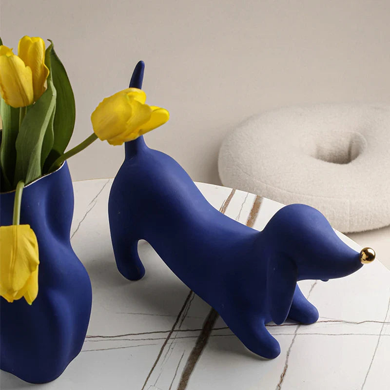 Afralia™ Doberman Ceramic Art Statue | Nordic Luxury Home Decor Ornaments