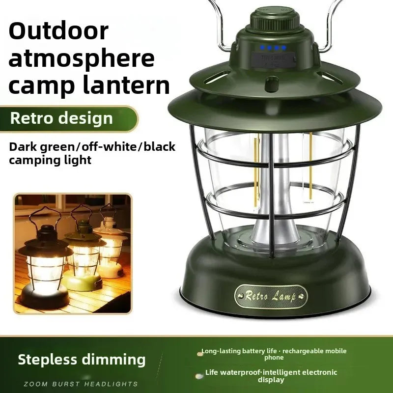 Afralia™ Vintage LED Lantern: Portable for Camping, Hiking, Emergency