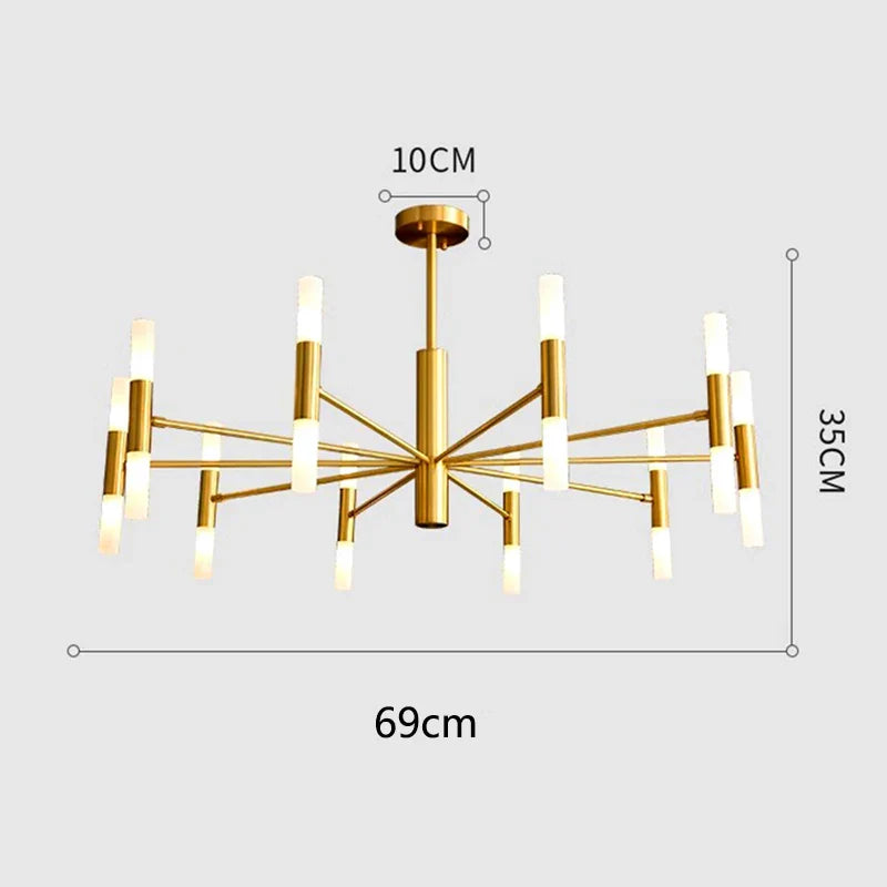 Afralia™ Modern LED Chandelier for Living Room, Salon, Bedroom, Dining Room - Indoor Pendant Lamp