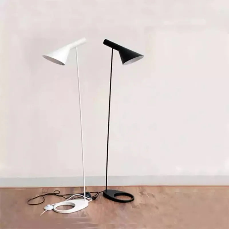 Afralia™ Scandinavian AJ Lamp Replica Floor Lamp Black White Bedroom Living Room