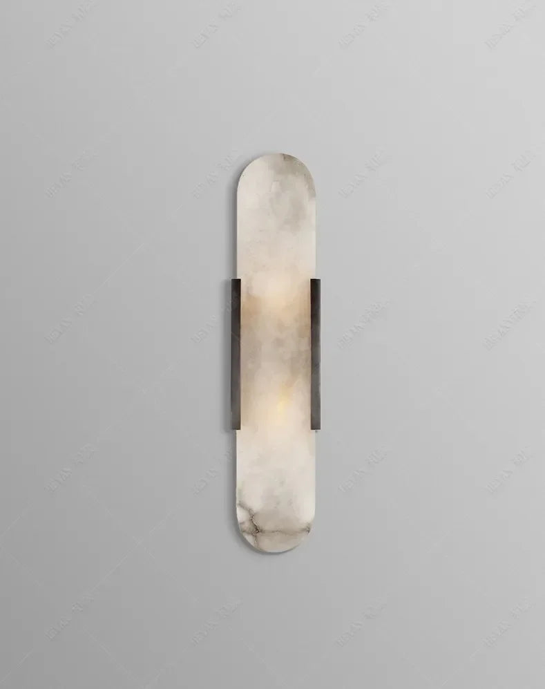 Afralia™ Linear Marble Chandelier: Modern Circular Alabaster Pendant Light