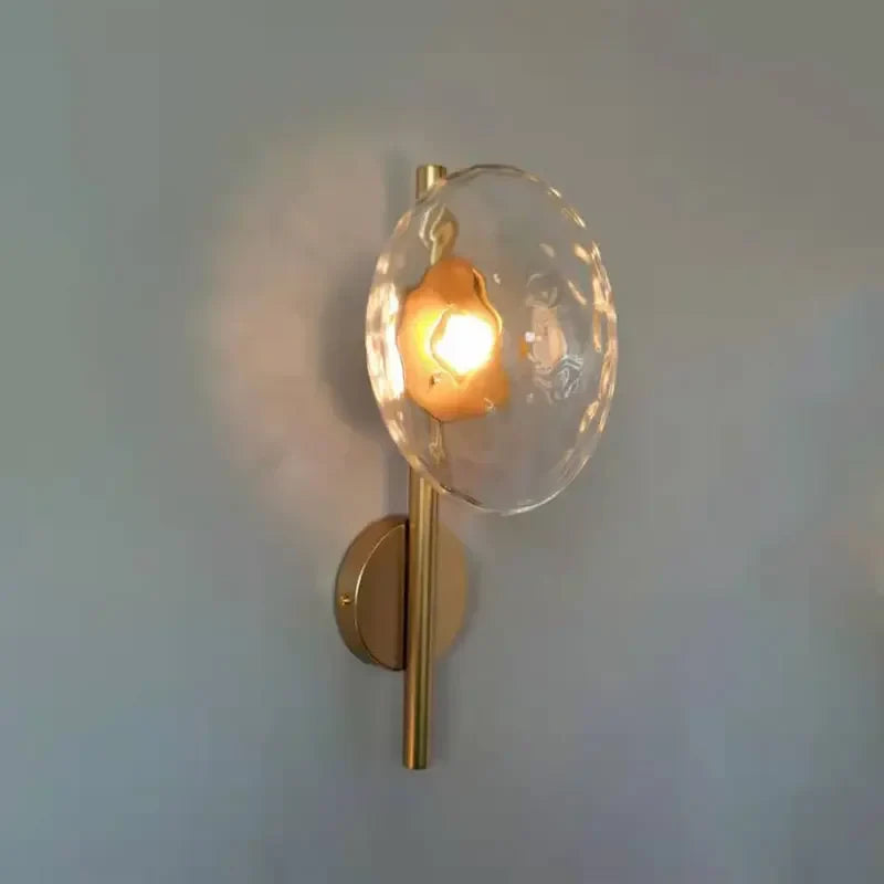 Afralia™ LED Glass Wall Sconce for Living Room Background Lighting