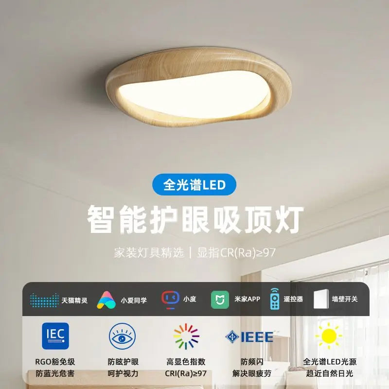 Afralia™ LED Wood Chandeliers for Bedroom Living Room Indoor Lighting Décor