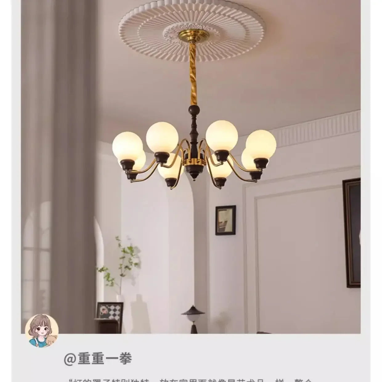 Afralia™ Copper Living Room Chandelier: American Retro Nanyang Style Luxury Hall Lighting