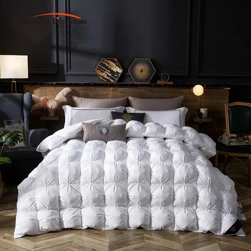Afralia™ Twist Flower Cover Goose Down Comforter - Five Star Winter Bedding