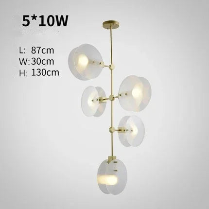 Afralia™ Nordic Acrylic Ceiling Chandelier for Living Room Dining Kitchen Bedroom Lighting