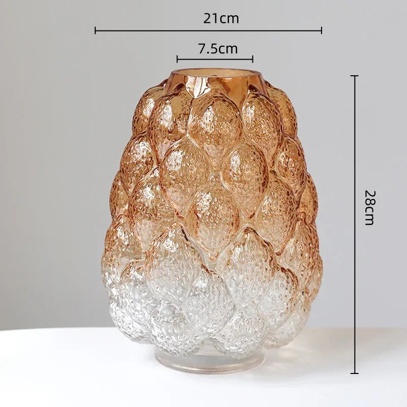 Afralia™ Gradient Glass Vase for Home Decor & Hydroponic Flowers