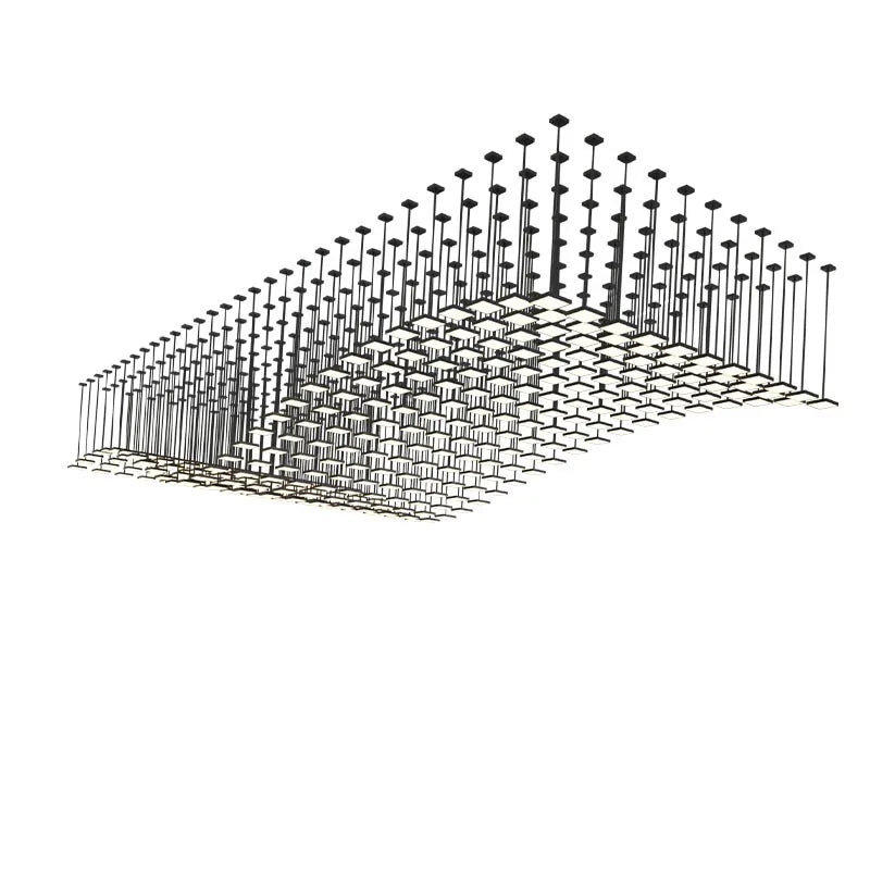 Afralia™ Acrylic Crystal Hanging Chandelier LED Ceiling Pendant Light for Living Room Lobby Customize Hotel