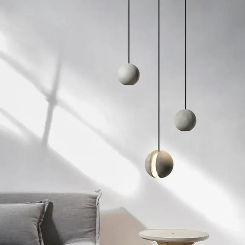 Afralia™ Cement Pendant Light: Industrial Nordic Retro Chandelier for Hotel Restaurant Bar