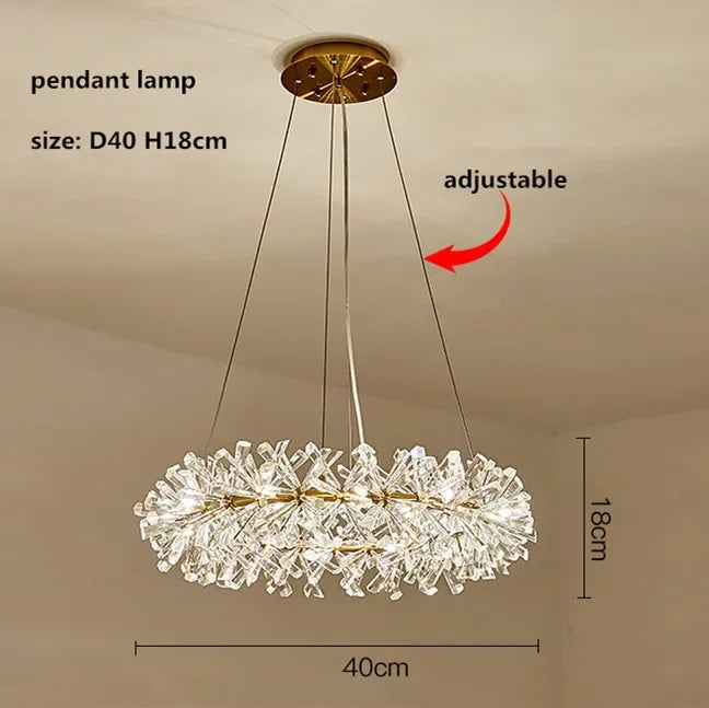 Afralia™ Crystal Flower Chandelier: Modern Nordic Luxury LED Ceiling Lamp for Living Room