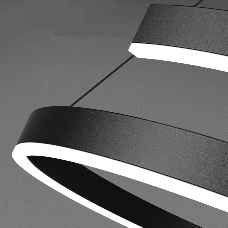 Afralia™ Spiral Aluminum LED Chandelier for Kitchen Dining Bedroom Suspension Luminaire