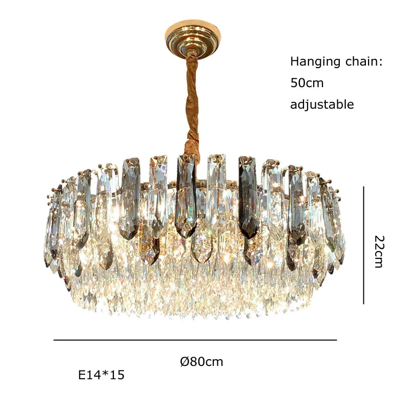 Afralia™ Crystal Modern Pendant Light: Luxury Indoor Fixture for Home Decor