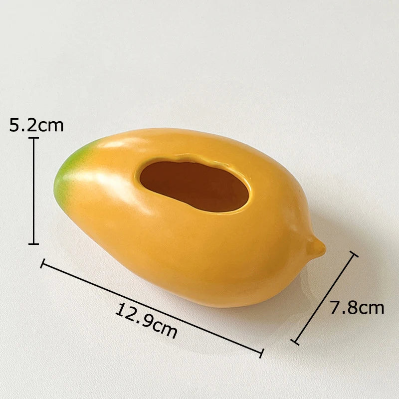 Afralia™ Mango Ceramic Vase Set for Room Decor & Flower Arrangement