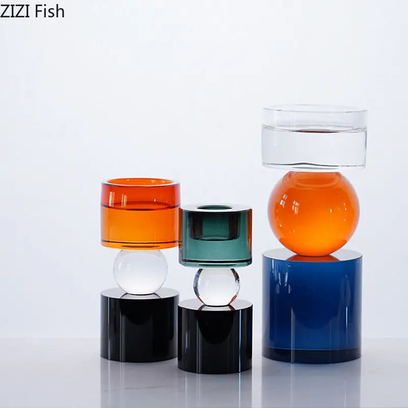 Afralia™ Crystal Candle Holders: Creative Home Aroma Container & Desk Decoration