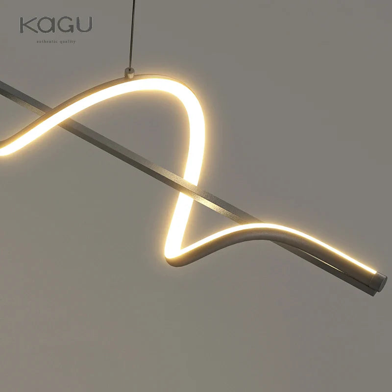 Afralia™ LED Pendant Light - Modern White/Black Long Line for Home, Restaurant, Office