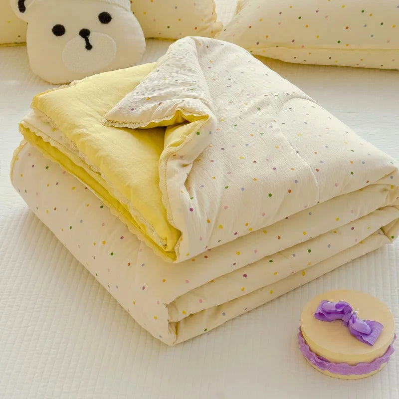 Afralia™ Summer Comforter: Sweet Printed Air-Condition Queen King Beds, Soft Skin-Friendly Breathable Blanket