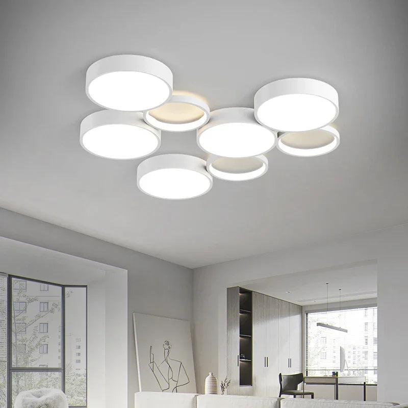 Afralia™ Modern Circles LED Ceiling Light for Living Room Bedroom