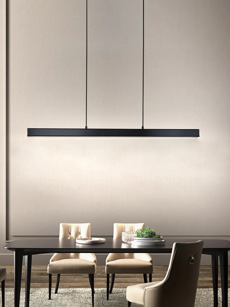 Afralia™ Modern Linear Dining Room Pendant Light - Nordic Suspension Kitchen Lamp