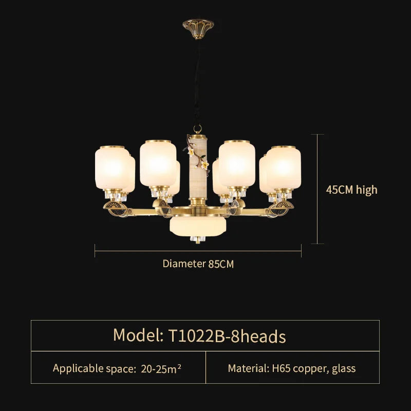 Afralia™ Luxe Jade Chandelier for Living Room, Villa, and Duplex Hall