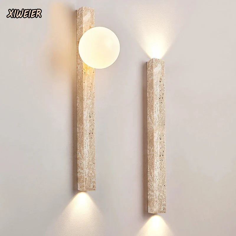 Afralia™ Yellow Cave Stone Wall Lamp, Industrial Style, Restaurant Living Room Hallway