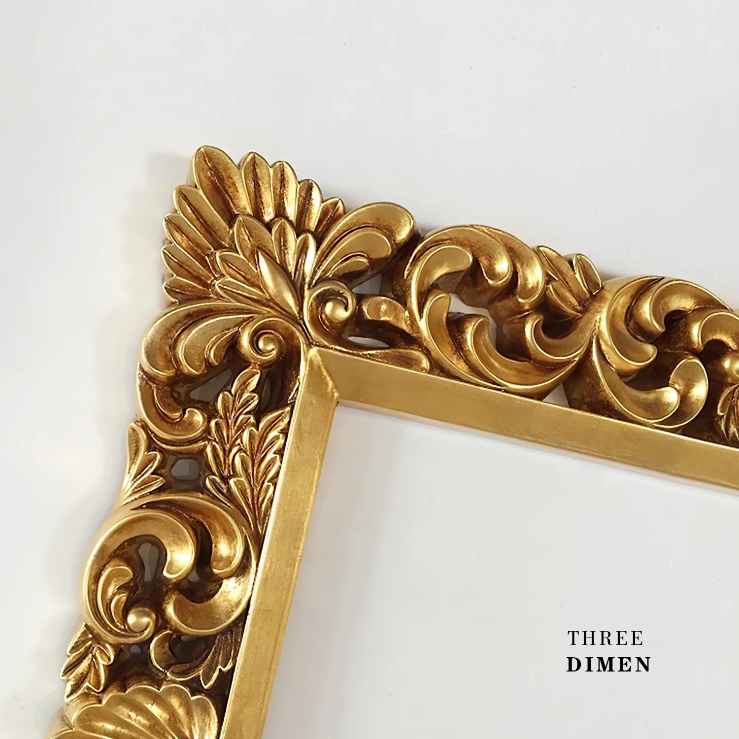 Afralia™ Wall Mirror Vintage Golden Modern Living Room Decor Retro Aesthetic Ornaments