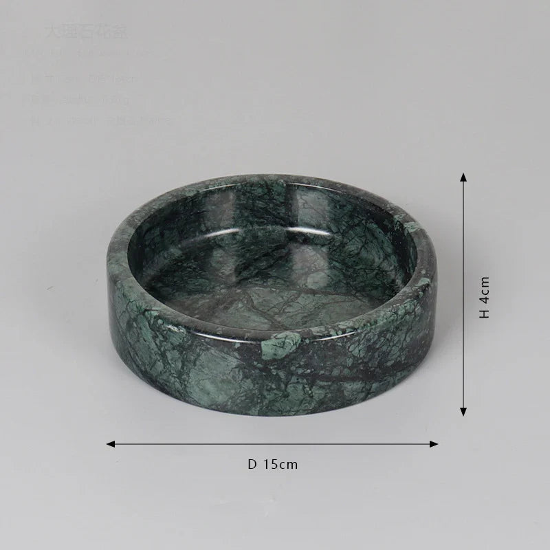 Afralia™ Marble Green Flower Pot - Luxury Stone Moss Simulation Planter Vase
