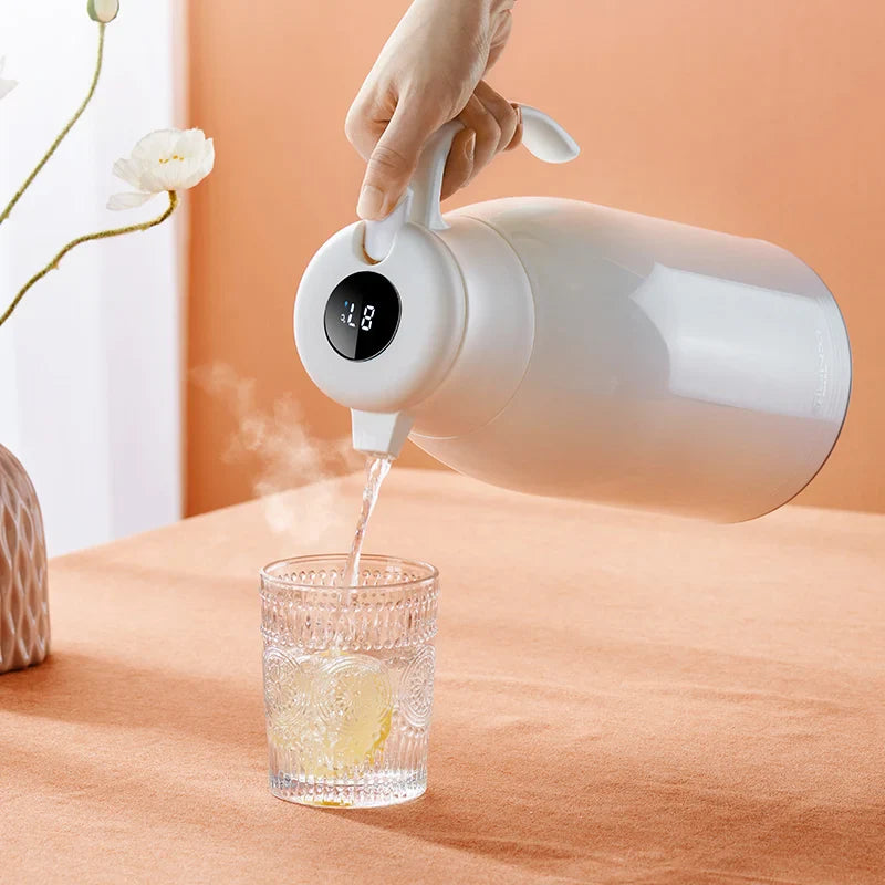 Afralia™ Insulation Kettle: One-Key Temp Display, Large Capacity, Leakproof Thermos Bottle