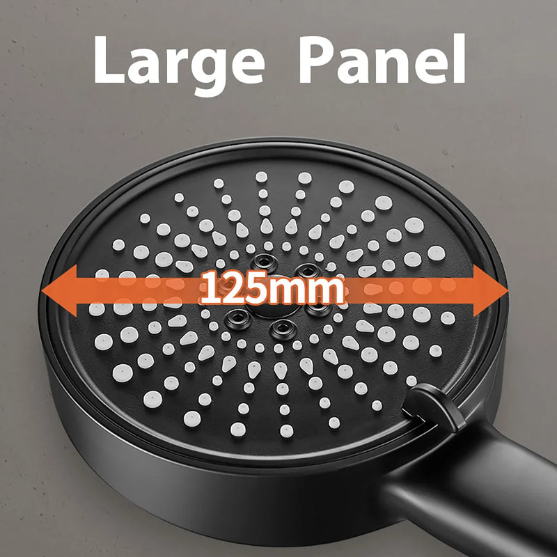 Afralia™ 5-Mode High Pressure Shower Head with Big Panel - Water Saving Rainfall Shower