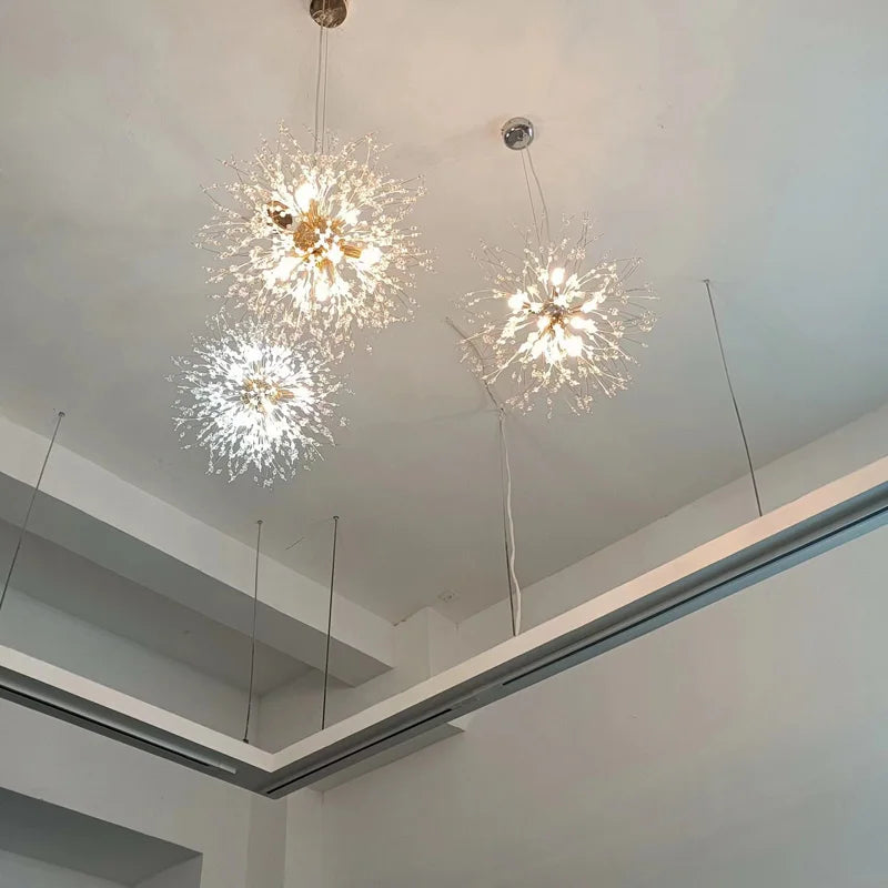 Afralia™ Dandelion Chandelier: Luxury Crystal Pendant Lamp for Living Room and Bedroom