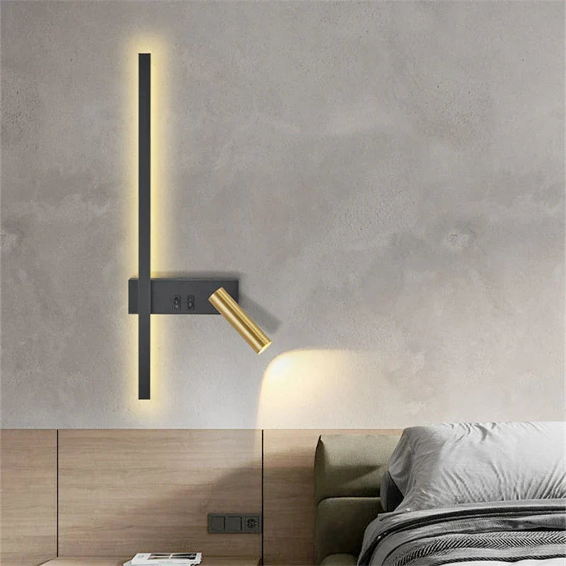 Afralia™ Nordic LED Wall Lamp for Living Room Bedroom Bedside Reading