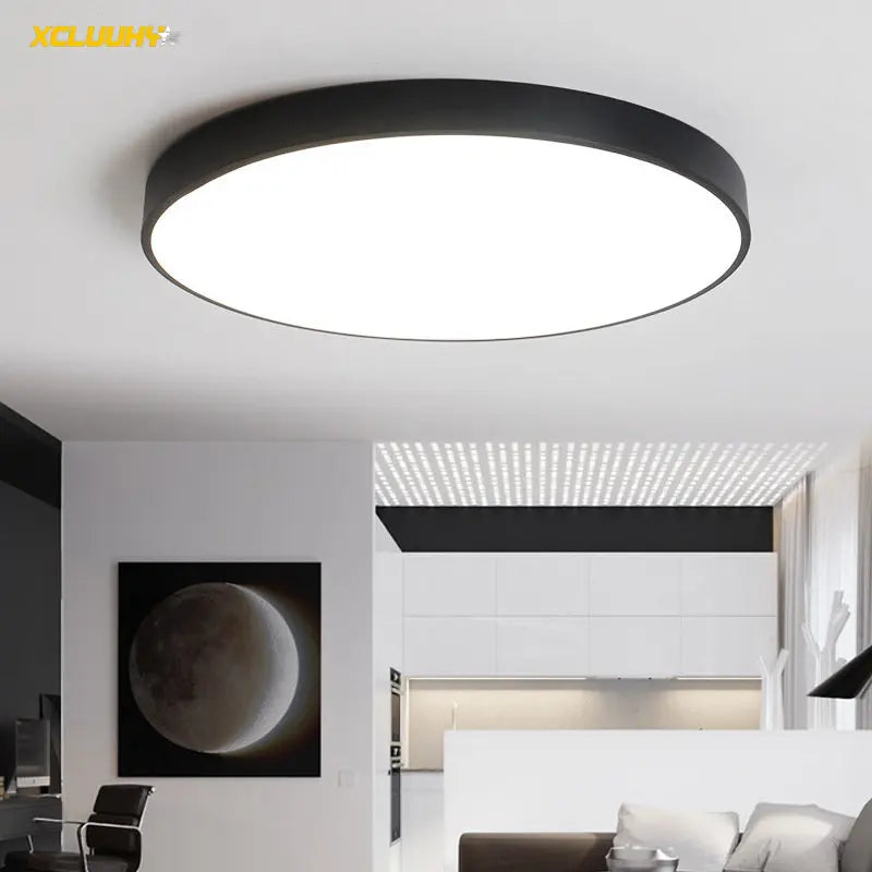 Afralia™ Ultra-thin LED Ceiling Lights 5cm Remote Control Fixture for Living Room/Kitchen