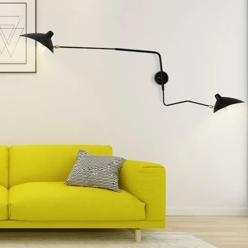 Afralia™ Long Arm LED Wall Sconce Lamp with Adjustable Angle for Living Room and Bedroom