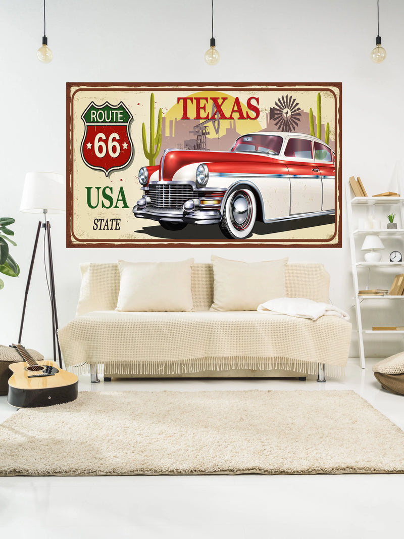 Afralia™ Vintage Cars Tapestry Wall Hanging for Home Decor