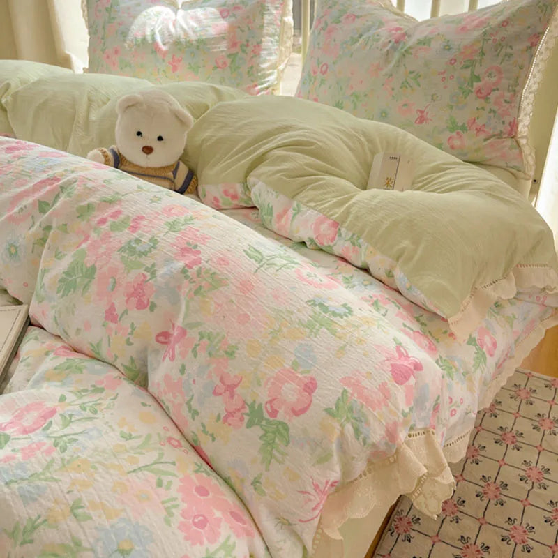 Afralia™ Lace Romantic Comforter Set - Full Twin Double Size Bed Linens