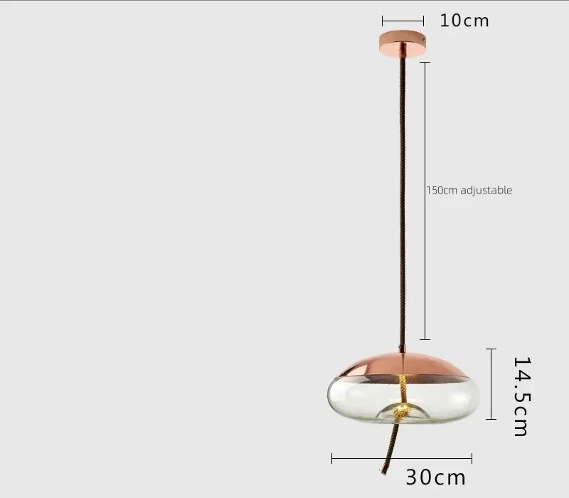 Afralia™ Modern LED Glass Chandelier for Living Room Bedroom Kitchen Pendant Lamp