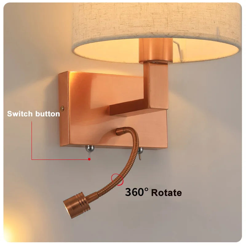 Afralia™ Rose Gold Bedside Lamp: Modern European Style for Bedroom, Living Room, and Corridor