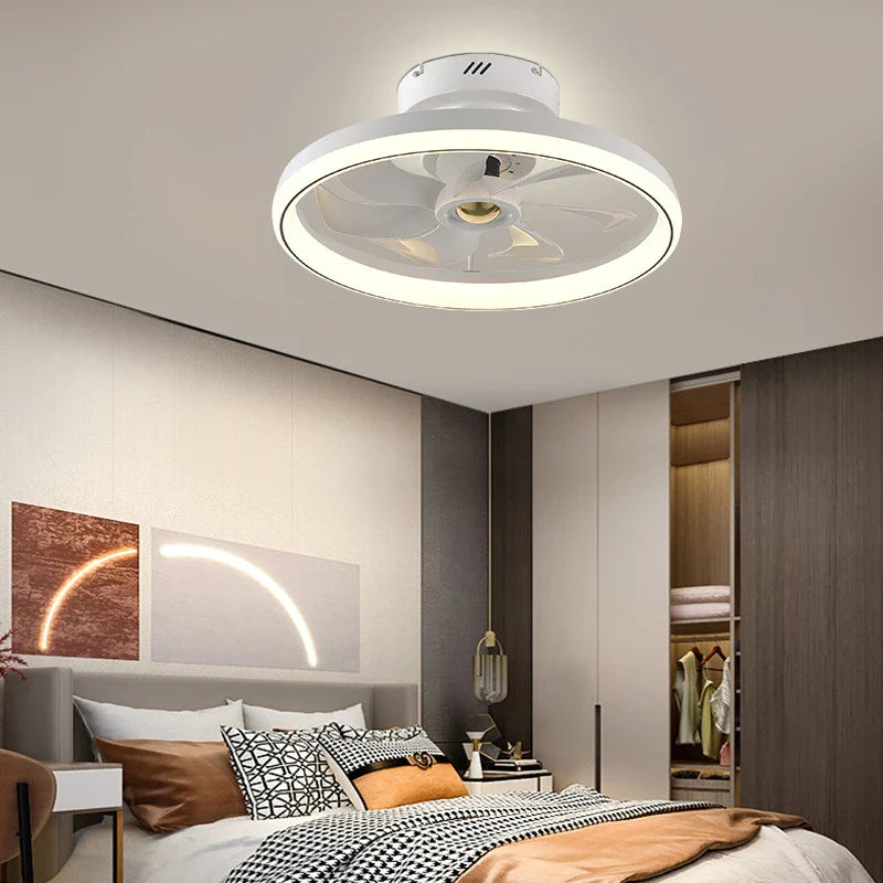 Afralia™ Smart LED Ceiling Fan with Remote Control for Dining, Bedroom, and Kids Room.