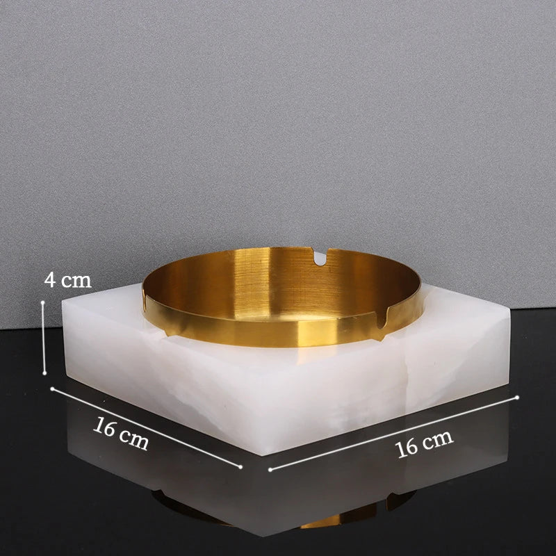 Afralia™ White Onyx Marble Bathroom Set Luxury Bathroom Accessories