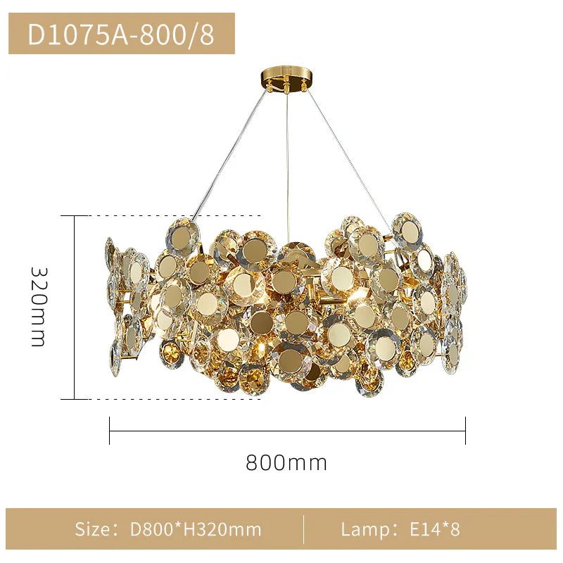 Afralia™ Sunflower Glass Chandelier: Modern Light Luxury for Living Room, Restaurant, Bar - LED