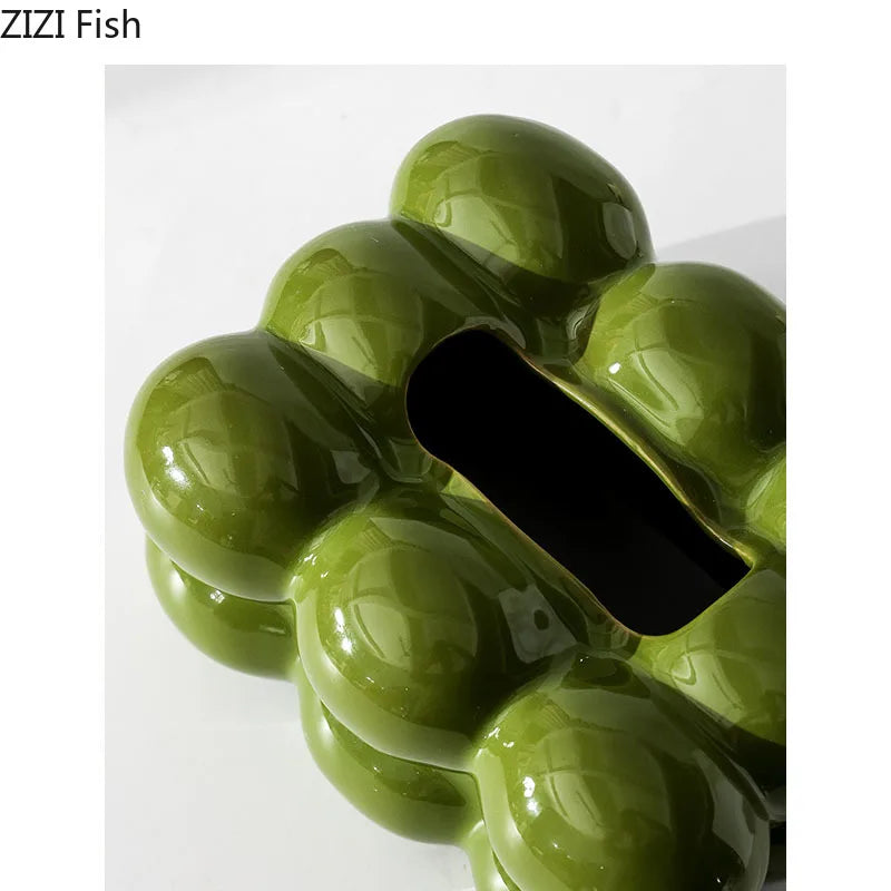 Afralia™ Cotton Candy Tissue Box Dining Table Holder - Removable Paper Towel Case