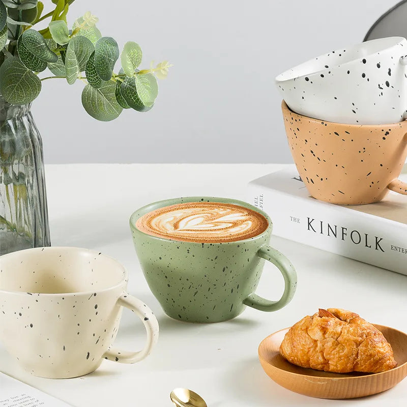 Afralia™ Creative Ceramic Espresso Coffee Cup Set for Couples