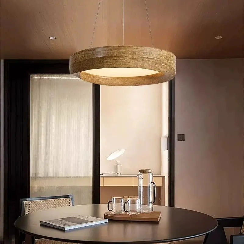 Afralia™ Wood LED Chandelier Nordic Design Pendant Light