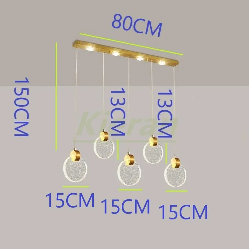 Afralia™ Crystal LED Chandelier: Modern 5head Highlight for Bedroom, Bar, Study Room Decor